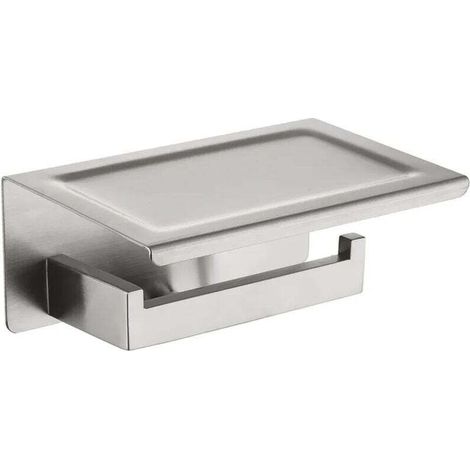 Stainless Steel Toilet Paper Holder with Shelf Toilet Paper Holder Roll Holder Toilet Paper Holder for Cellphone SS304 MUMU (1/4)