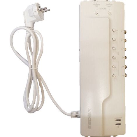 AMPLIFICATEUR DISTRIBUTEUR 2 ENTREES TNT ET DAB (FM) 6 SORTIES TV GAIN 22 DB (1/3)