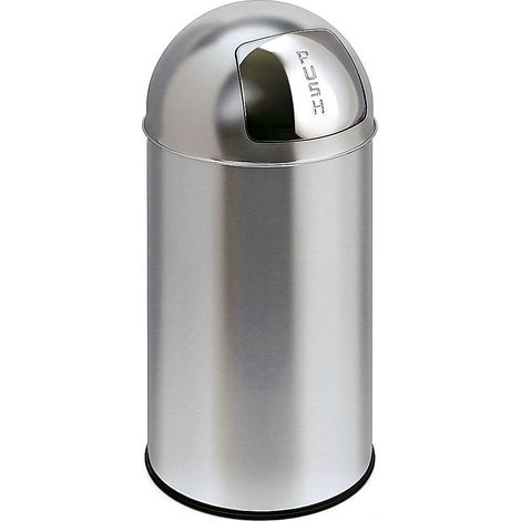 FRANKEL kaiserkraft, Poubelle à poussoir, inox, capacité 40 l (1/3)
