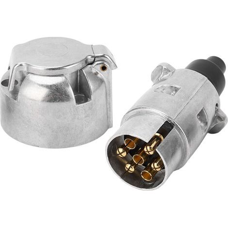 7-polige Aluminium-Anhängersteckdose, geeignet für Boote und Wohnmobile, 12 V, europäischer Standard, vielseitig und einfach zu installieren. (1/5)