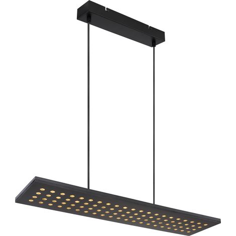 Globo Dolores Plafonnier suspendu 80x20cm Noir mat LED 3000K (1/5)