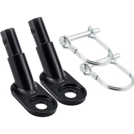 Gancio di traino per bicicletta in due pezzi, adattatore per rimorchi per bambini, bagagli e animali domestici. Accessorio adattatore nero adatto a qualsiasi bicicletta standard. (1/5)