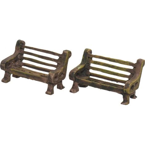 PANCHINA MARRONE PER PAESAGGI MECCANICI 2 PEZZI 3X5X3,5CM