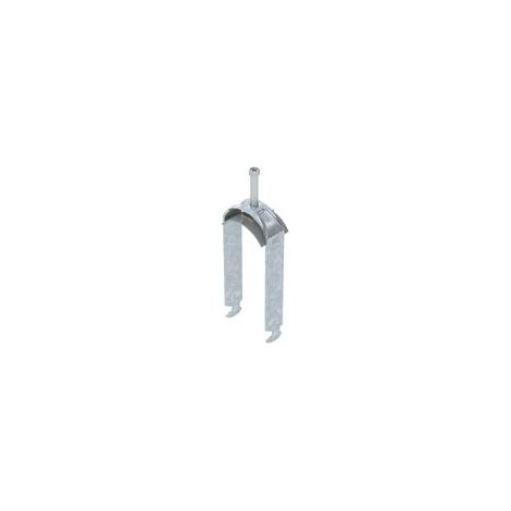 OBO Bettermann Abrazadera de estribo 2056 doble 52-58mm acero cincado por inmersión en caliente, 1186257