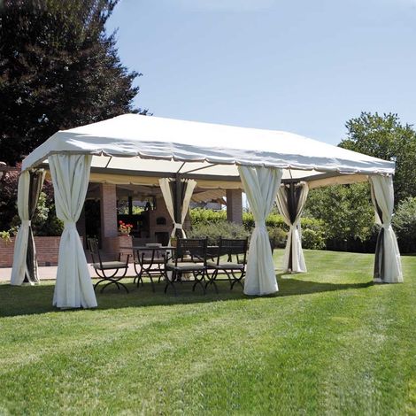 Gazebo Rettangolare 6 x 3 Metri con Tende Gazebo per Giardino Bar e Ristoranti (1/3)