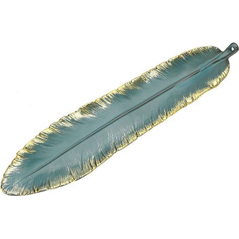 22.6cm Porte-Encens, Porte-Brûleur D'encens en Céramique, Support Encens en Vert, Porte-Bâton Forme des Plumes, pour Salon, Salle de Yoga, Salon de Thé et Salle de Méditation (1/4)
