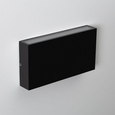 Aplique de Pared Exterior LED 12W CCT Iluminación Doble Cara Aluminio Rectangular Luming II Negro (1/4)