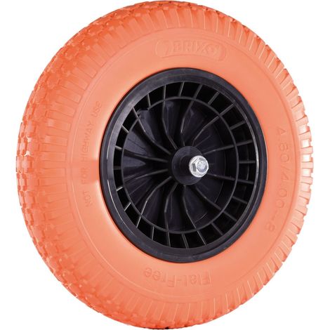 Ruota pneumatico in poliuretano per carriole 400x80 BRIXO