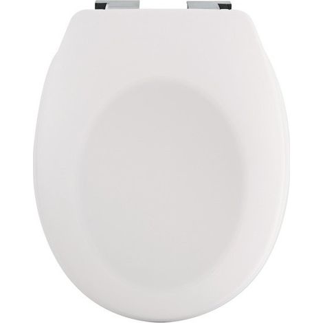 Abattant wc Thermo dur avec frein de chute NEELA Blanc mat - Charnières ABS Chromé Spirella