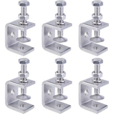 Lot de 6 petites pinces en C en acier inoxydable, 15-38 mm en Acier Inoxydable, ensemble de pinces en C pour Soudage Charpentier Montage Domestique, l'Ébénisterie (1/4)