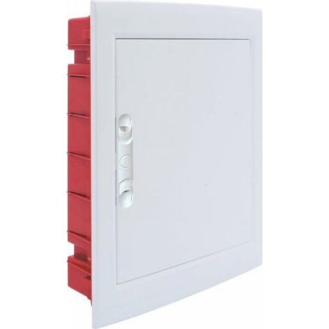 centralino da incasso con portello cieco e telaio estraibile, 24 moduli, 330x420x80 mm, bianco, ideale per installazioni elettriche interne