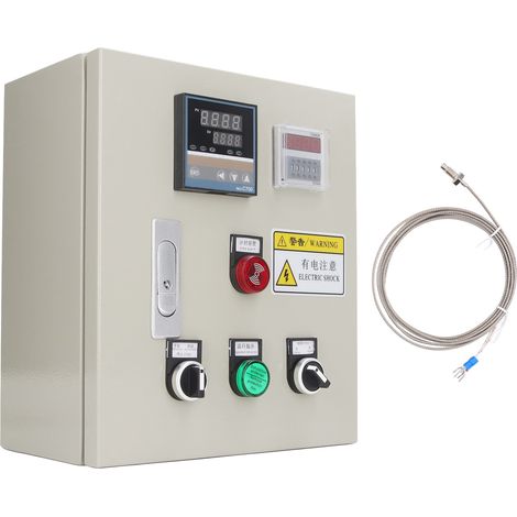 Régulateur de température PID 7,5kW, boîtier de contrôle thermostatique à affichage numérique haute précision avec thermocouple, alimentation AC 380V (1/5)