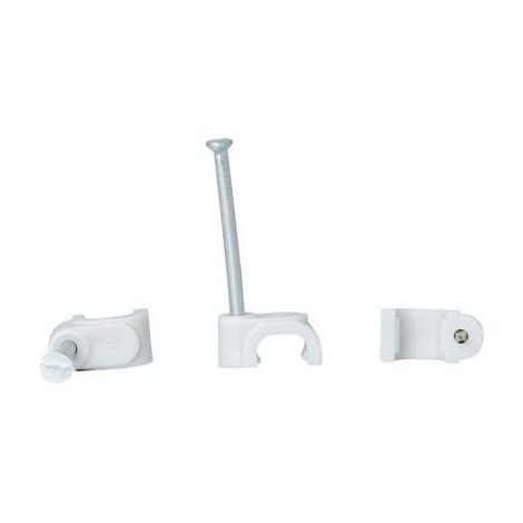 Kopp Soportes de cables grises para cables planos 50 uds