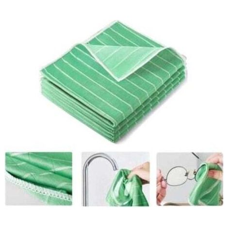 4 Chiffon Bambou Microfibre pour Vitres Miroirs Carreaux Carrosserie Microfibre Bambou Vitre Ménage Salle de Bain (1/4)