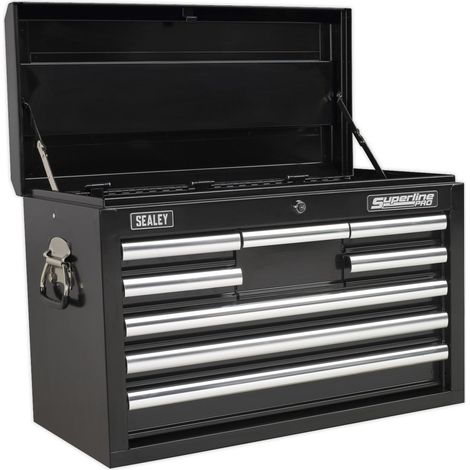 Sealey Topchest 8 Drawer with Ball-Bearing Slides - Black AP33089B (1/5)