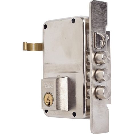 Cerradura Sobreponer 70X40Mm 8Dhn Hierro Niquel Picaporte/Palanca Derecha Yale (1/2)