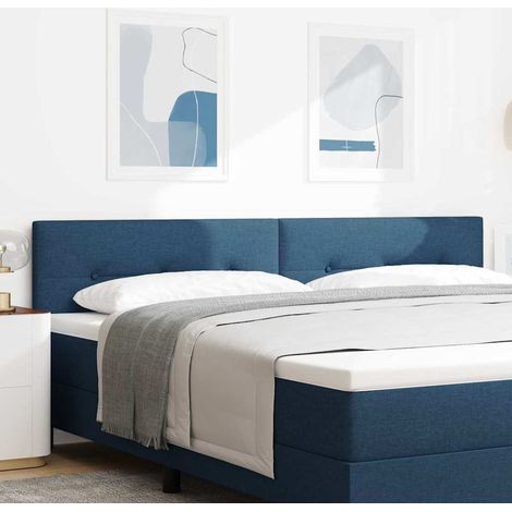 Höhenverstellbares Kopfteil mit Kopfteil Blau 200 cm Stoff