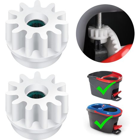 Pedallager-Ersatz für OCedar Wischmopp-Eimer – Einfache Reparatur für das O-Cedar Easywring Eimersystem. 2er-Pack Einwegkupplungs-Zahnräder, kompatibel mit Reparaturen.