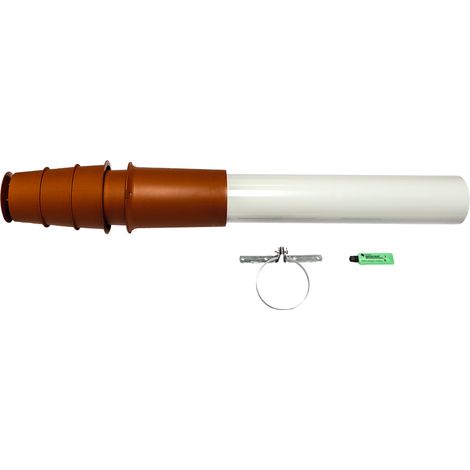 Brötje Kit de conduit de fumée KAS 80/5 RC rouge Passage de toit concentrique DN 80/125, 651783