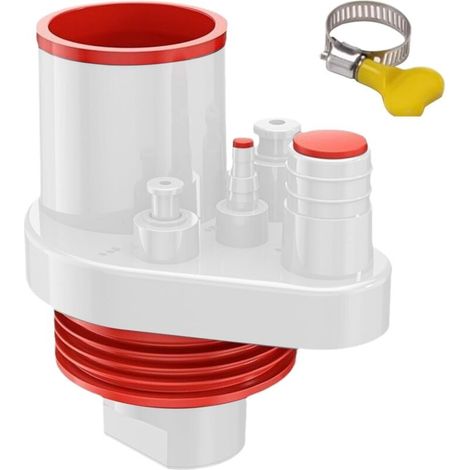 Sink drain pipe, under-sink plumbing kit, made of ABS, silicone and PVC, adapters for bathroom, basement, exterior and septic tank, 10 x 11 cm (1/5)