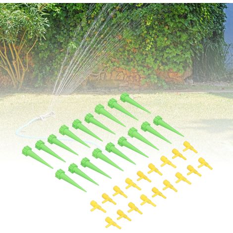 Piquets d'arrosage automatique - 18PCS avec valve de contrôle - ABS 13.3cm - Système de irrigation goutte à goutte pour plantes et jardins (1/5)