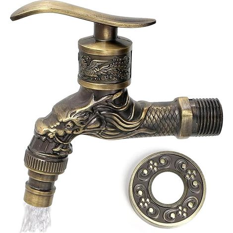 Générique Antique Robinet Laiton Vintage Extérieur Convient pour la maison Cuisine Salle de Bain Jardin (1/5)