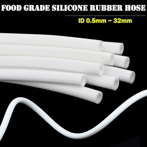 Tuyau de plomberie en silicone alimentaire blanc (diamètre intérieur 25 mm x diamètre extérieur 31 mm - 3 mètres) : flexible, non toxique, résistant aux hautes températures, pour l'eau potable. (1/5)