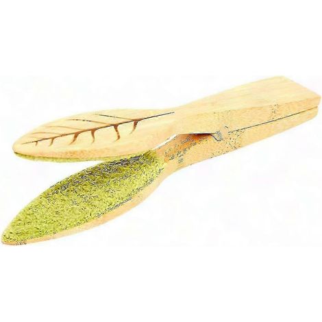 Blattreinigungsbürste, Pflanzenpflegegerät mit Holzgriff, Staubpinsel für Laub, praktisches Gartenzubehör, einzigartiges Design. (1/5)