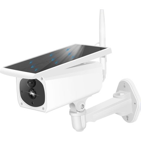 Caméra de sécurité à Domicile Caméra Solaire extérieure avec 4G SIM 120 ° Grand Angle 1080P caméras sans Fil Protection de sécurité à Domicile Surveillance IP Cam(WiFi No Battery Card) (1/5)
