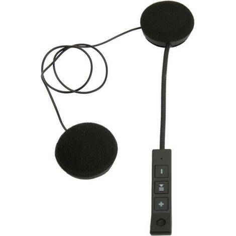 Casque Moto Bluetooth - Bluetooth 5.0 - Appel Mains Libres - Annulation Du Bruit - Batterie 180 mAh - Noir - 1 Pièce (1/4)