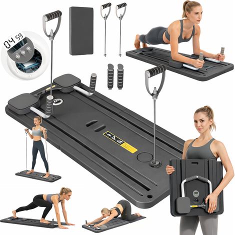 TAVOLA PER ESERCIZI PILATES REFORMER TAPPETINO PILATES FASCE DI RESISTENZA TIMER [REFORMER1]
