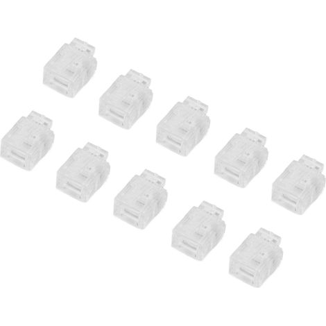 100 Pièces Connecteur RJ11 4P4C Doré pour Câble Téléphonique, Coupleur Universel Haute Qualité (1/5)