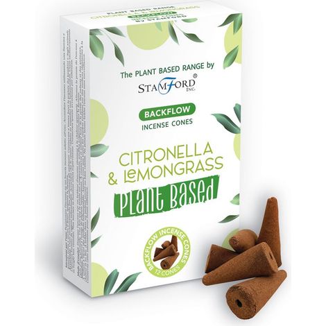 Cônes d'encens à reflux à base de plantes - Citronnelle et citronnelle- Vendu par 1