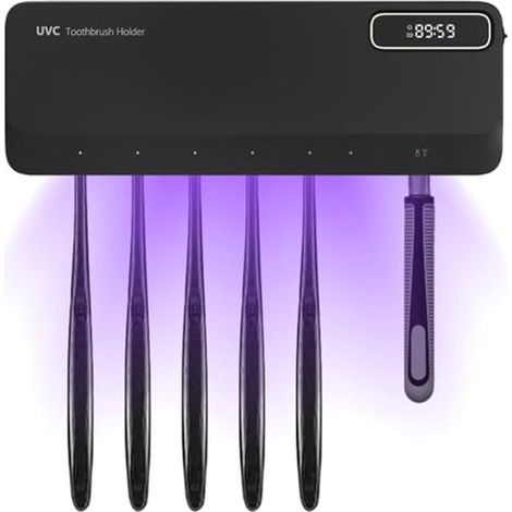 UV-Zahnbürstensterilisator und Halter für fünf Zahnbürsten