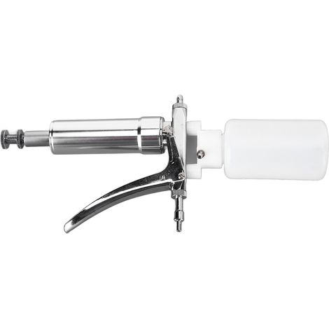 Injecteur à seringue de 2 ml pour animaux, à débit continu et réglable, avec fixation sur flacon, pour porcs, bovins et ovins. (1/5)