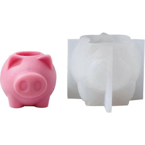 Kerzenhalterform in Schweineform mit großer Nase zur Herstellung von Kerzenhaltern aus Epoxidharz.