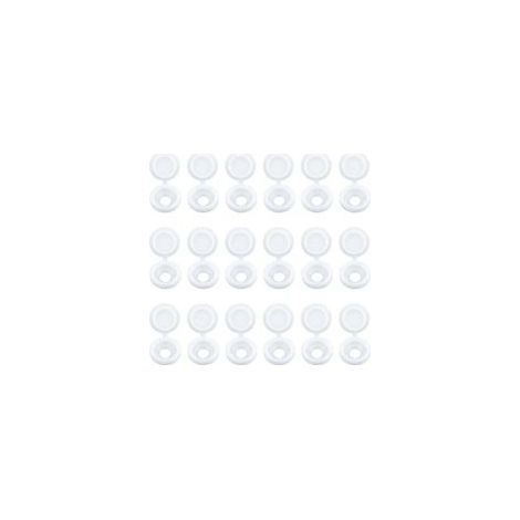Lot de 100 Capuchons Blanc de Vis à Charnière Bouchons à Vis en Plastique pour Meubles Placards Étagères (1/5)
