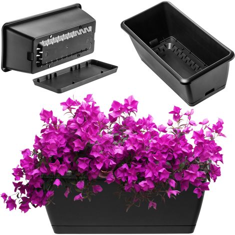 KADAX Blumenkasten, 40 cm, Anthrazit