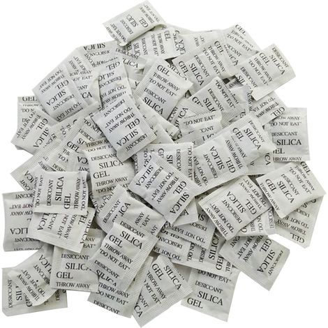 Sachet déshydratant gel de silice 100 sachets (1g/sachet) absorbeur humidité (1/5)