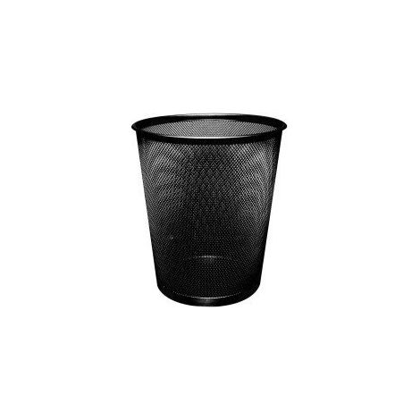 Corbeille en métal q-connect grille noire 295x345mm