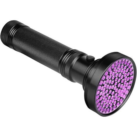 Lampe de Torche UV, Lampe UV Mis à Niveau 100 LED Lampe de Poche Noir Lumière Lampe Ultraviolette (1/5)