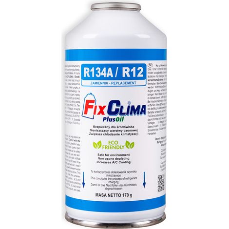 Kit de remplissage de réfrigérant R134A pour climatisation automobile – Tuyau rigide avec manomètre – Réfrigérant écologique – Compatible avec tous systèmes