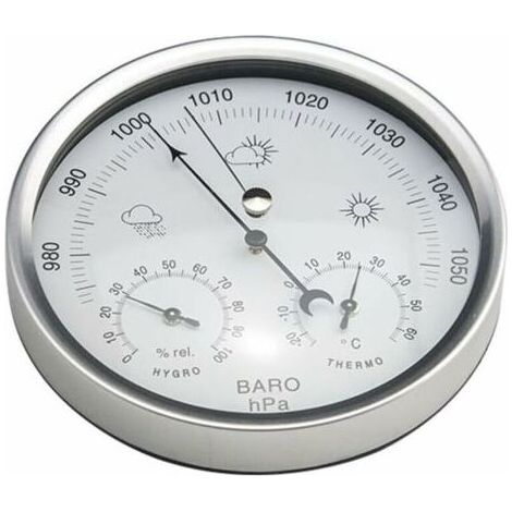 Station météo baromètre à cadran analogique avec thermomètre hygromètre mesures de pression atmosphérique simplicité et facile à lire--TRIMEC (1/5)
