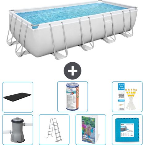 Bestway Power Steel Rechteckig - 488x244x122 cm - 8-teilig S602