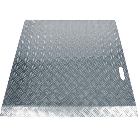 Meiser – Rampe PMR amovible 740x800 mm – Aluminium léger et antidérapant – Charge maximale 300 kg – Franchissement jusqu'à 8 cm