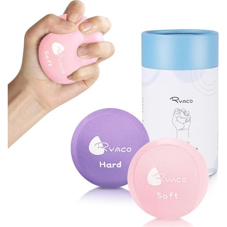 2PCS Ensemble de Boules Anti-Stress en Gel pour Exercices à la Main, Balles en Gel Souples et dures Ensemble de 2 pour Adultes - Soulagement de l'anxiété, entraînement de résistance (1/5)