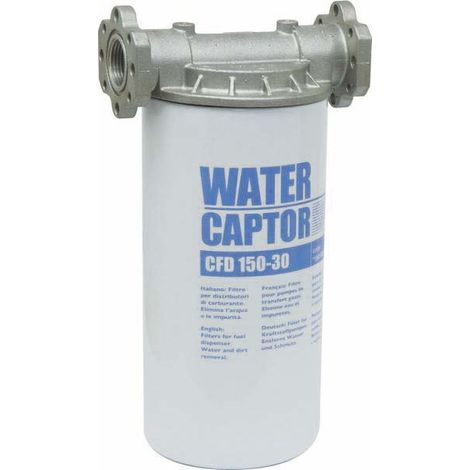 Filtre à gasoil à absoption d'eau avec support 1' et filtre 30μ femelle 1'1/4 PIUSI - 08414