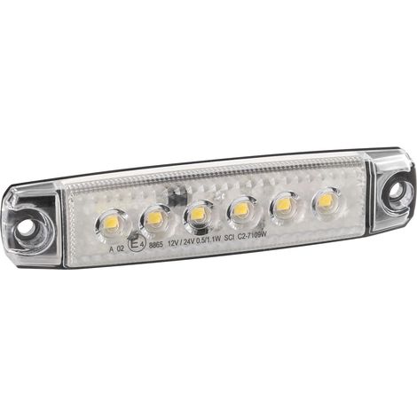 Set 20 pz, luce ingombro - 6 Led - 12/24V - Bianco (1/4)