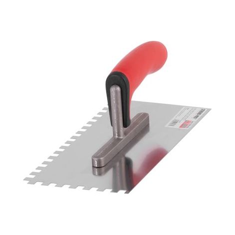 Glättkelle Strend Pro Premium BRAVO RED SoftHand, 270x130 mm, 0,7 mm, e10 mm, Edelstahl