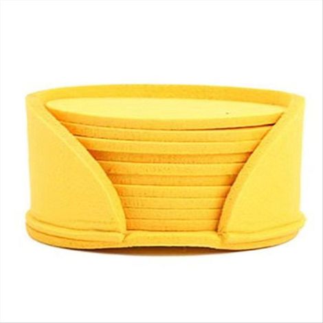 Dessous de plat jaune pour protéger votre table à manger contre la chaleur. (1/5)